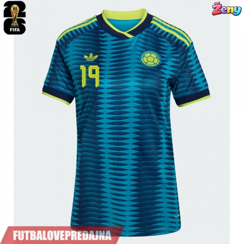 Lacne Ženy Futbalové dres Kolumbia Rafael Santos Borre #19 MS 2026 Krátky Rukáv - Preč